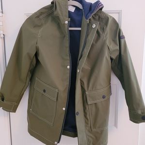 Zara boys army green raincoat